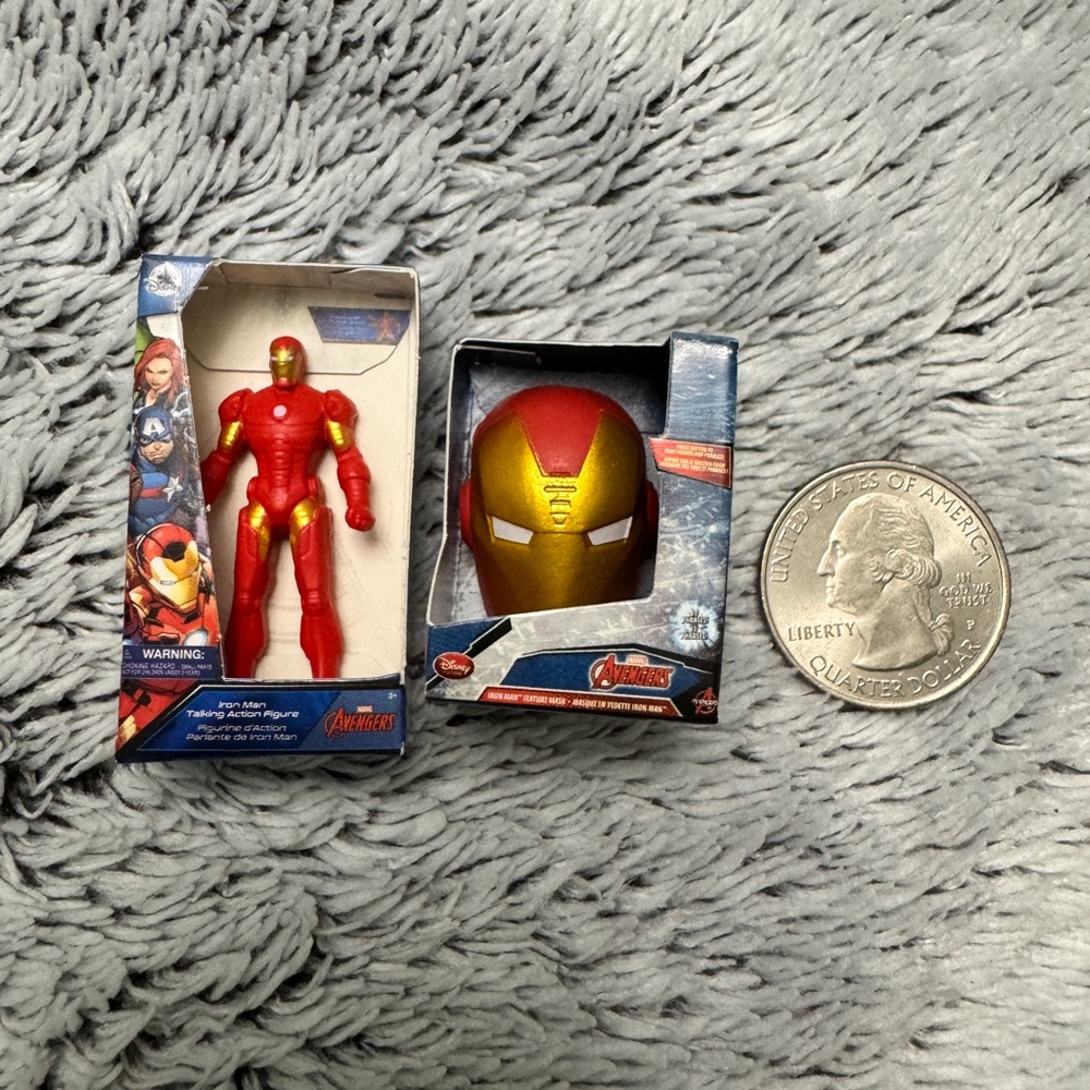 Disney Series 3 Mini Brands Iron Man Figure and Iron Man Mask- BRAND NEW